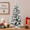RAHEEV; 3 ft Snow Flocked Artificial Christmas Tree with Hinged Branches; Category:Christmas Tabletop & Accent Trees; Image:4